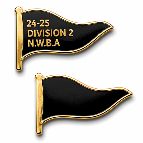 Black Pennant Flag Lapel Pins