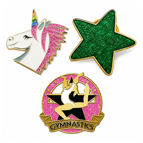 Glitter & Sparkle Lapel Pins