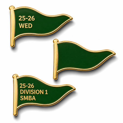 Green Pennant Flag Lapel Pins