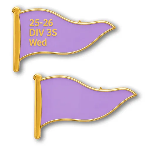 Lilac Pennant Flag Lapel Pins