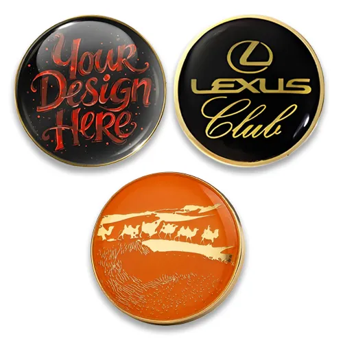 Pad Print Epoxy Dome Lapel Pins