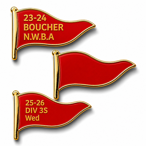 Red Pennant Flag Lapel Pin