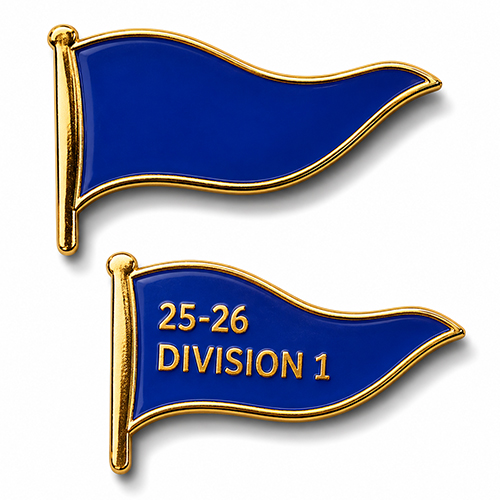 Royal Blue Pennant Flag Lapel Pin