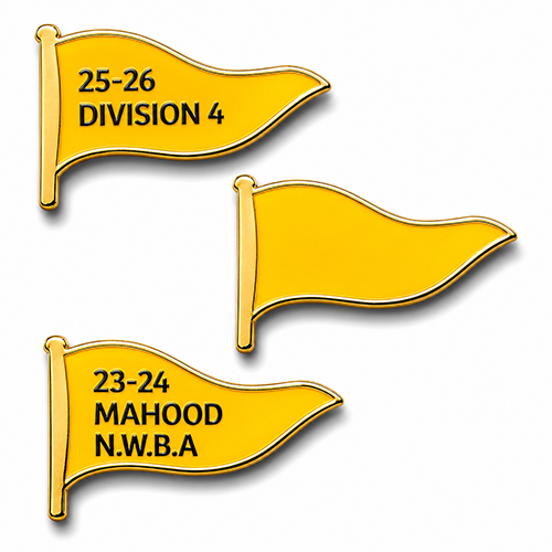 Yellow Pennant Flag Lapel Pins